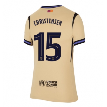 Billige Fotballdrakt Barcelona Andreas Christensen #15 Replika Bortedrakt Dame 2025-26 Kortermet